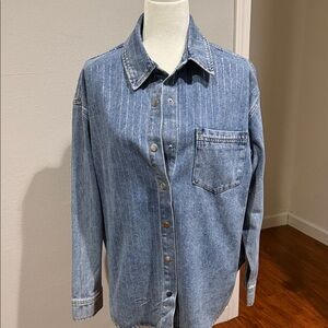 Forever 21 Blue Button Down Shirt